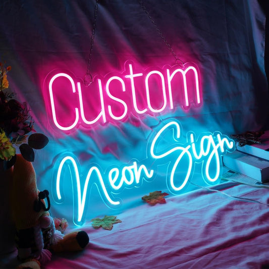 Neon Sign Personalised Neon Signs LED Neon Light Signs Adjustable for Wall Decoration Personalised Neon Sign for Bedroom Wedding Birthday Party Gift Bar (Outdoor Optional)