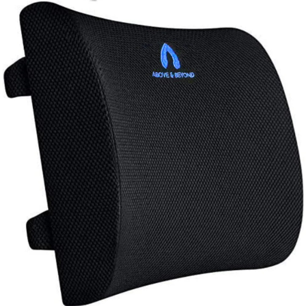 Lumbar Support Pillow - Memory Foam Back Cushion for Back Pain Relief - Ideal Back Support Pillow for Office Chair, Car Seat, Gaming Chair etc.